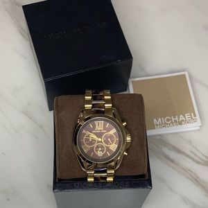 Michael Kors Tortoise Gold Watch